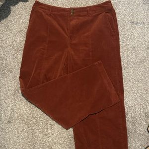 Knox Rose Wide Leg Corduroy Pants Size 16 Orange/Brown